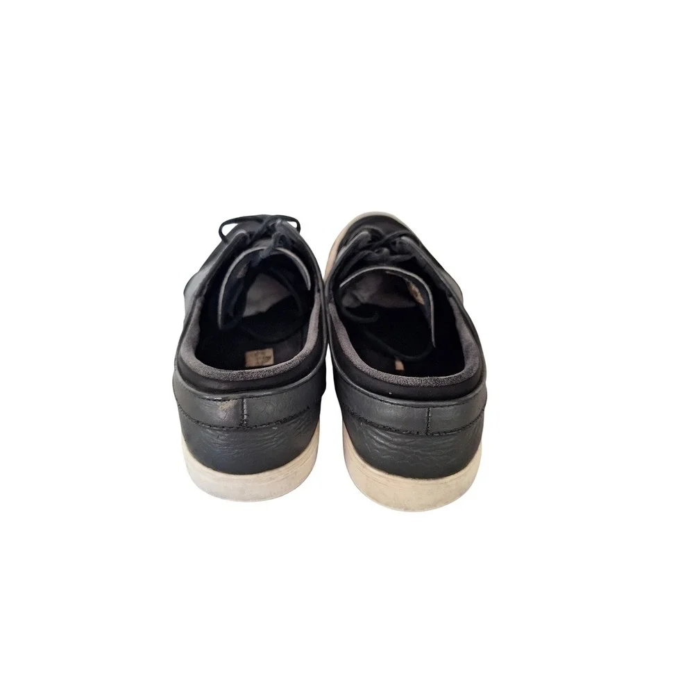 Nike Zoom Stefan Men Janoski Slip-On Leather Skate‎ Shoe Black White Size 11